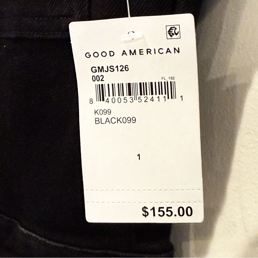 Good American Jumpsuit Fit For Success Bootcut Denim Black Small Comfy Gorpcore - Picture 14 of 14